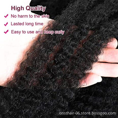 Onst Afro Kinky Bob Marley Hair In Synthetic Hair Twist locs braiding Extension For Braids 20" 110g Crochet Marley Braid Hair